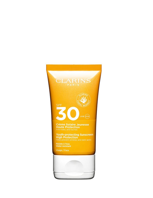 Clarins Crema Solar Alta Protección Uva - Uvb Spf 30 - Rostro 50ml - Jag Couture Beauty