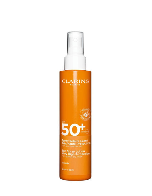 Clarins Leche Solar Spray Muy Alta Protección Uva - Uvb Spf50 - Cuerpo 150ml - Jag Couture Beauty
