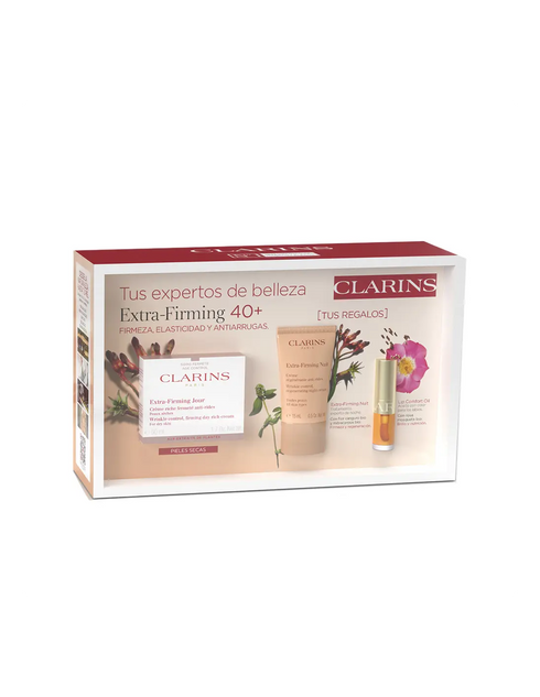 Set Clarins Extra Firming Dia P-S 50ml Noche T-P 15ml Lip Conf 1,4ml@ - Jag Couture Beauty
