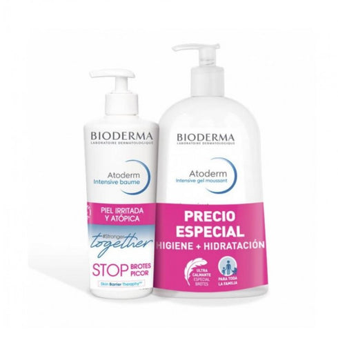 Bioderma Atoderm Intensive Baume 500ml+Atoderm Intensive Gel Moussant 1000ml Set 2 Pieces - Jag Couture Beauty