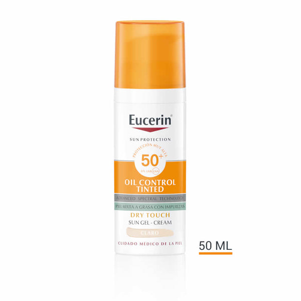 Eucerin Oil Control Dry Touch Gel Crema SPF50+ Tinted Light 50ml - Jag Couture Beauty