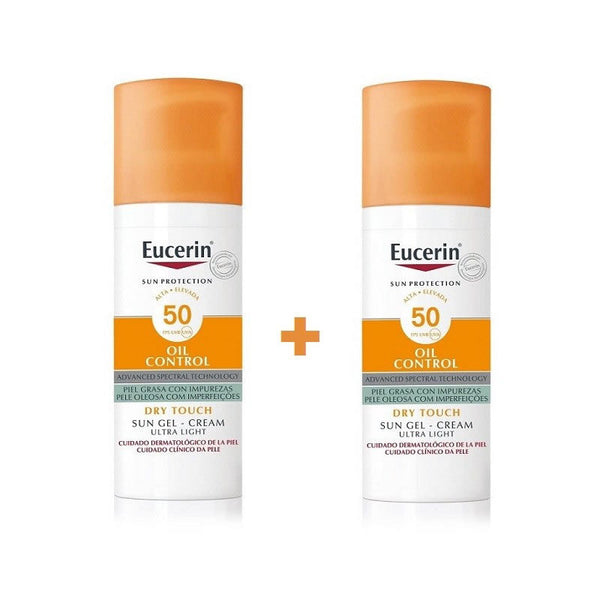 Eucerin Sun Gel Creme Oil Control Dry Touch Fps50 50ml Set 2 Piezas