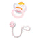 Nuk Rose & Blue Soothers T1 Colour Rose Latex 0-6 Months + Soother Band 1 Units - Jag Couture Beauty