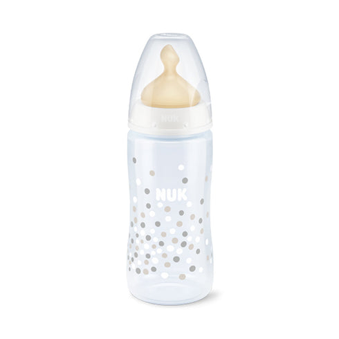 Nuk FC+ Glass Baby Bottle 0-6M with Latex Teat 240ml Jag Couture Beauty
