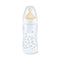 Nuk FC+ Glass Baby Bottle 0-6M with Latex Teat 240ml Jag Couture Beauty