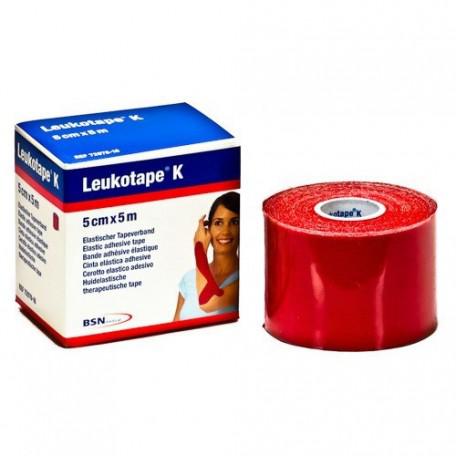 Leukotape K Venda Elástica Adhesiva Color Rojo 5 Cm X 5 M Bsn Medical Jag Couture Beauty