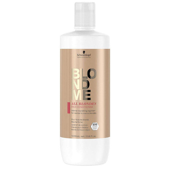 Schwarzkopf Blondme All Blondes Rich Conditioner 1000ml Jag Couture Beauty