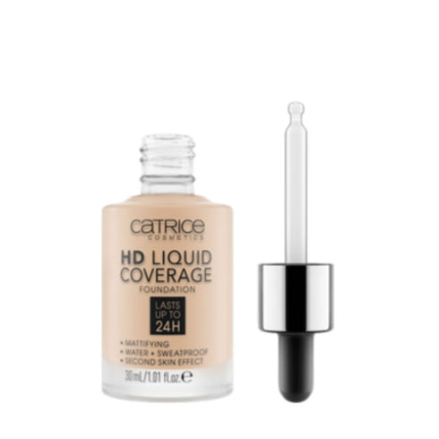 Catrice Hd Liquid Coverage Foundation Lasts Up Tp 24h 010 Light Beige 30ml - Jag Couture Beauty