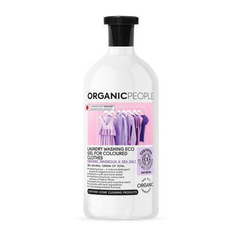 Organic People For Coloured Clothes Magnolia y Sea Salt Laundry Washing-Gel 200ml Jag Couture Beauty