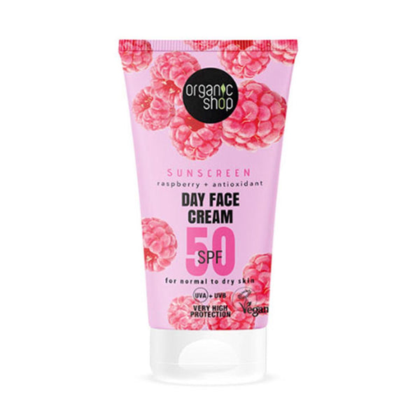 Organic Shop Raspberry Crema Facial De Dia Spf50 50ml - Jag Couture Beauty