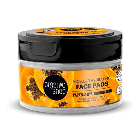Organic Shop Papaya Micellar Discos Faciales Hidratantes Micellar 20un Jag Couture Beauty