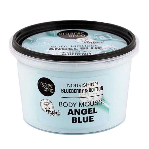 Natura Siberica Nourishing Blueberry y Cotton Mousse Corporal Angel Blue 250ml - Jag Couture Beauty