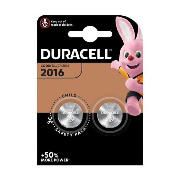 Duracell Lithium Button Battery 3V 2016 DL/CR2016 2 Units Jag Couture Beauty
