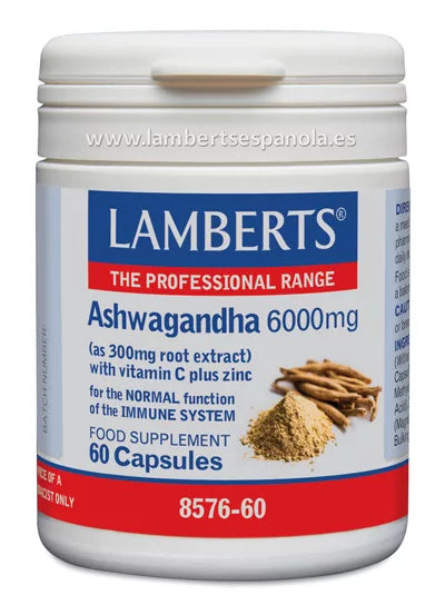Lamberts Ashwagandha 6000 Mg 60 Cap Jag Couture Beauty