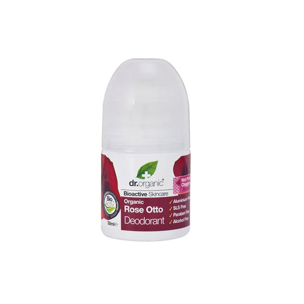 Dr Organic Rose Otto Deodorant Roll-On, 50 ml