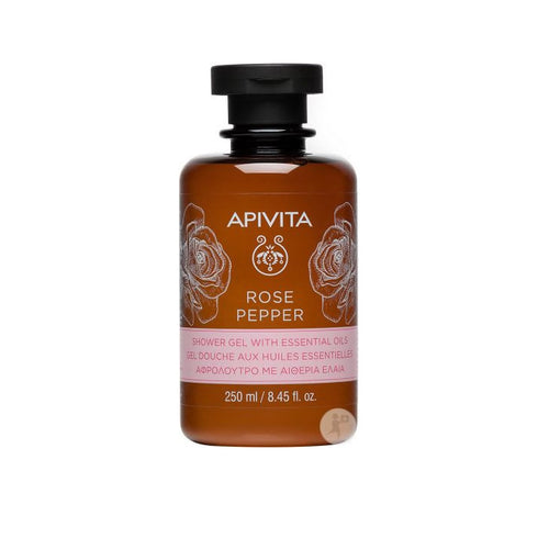 Apivita Rose Pepper Bath Gel 250ml - Jag Couture Beauty