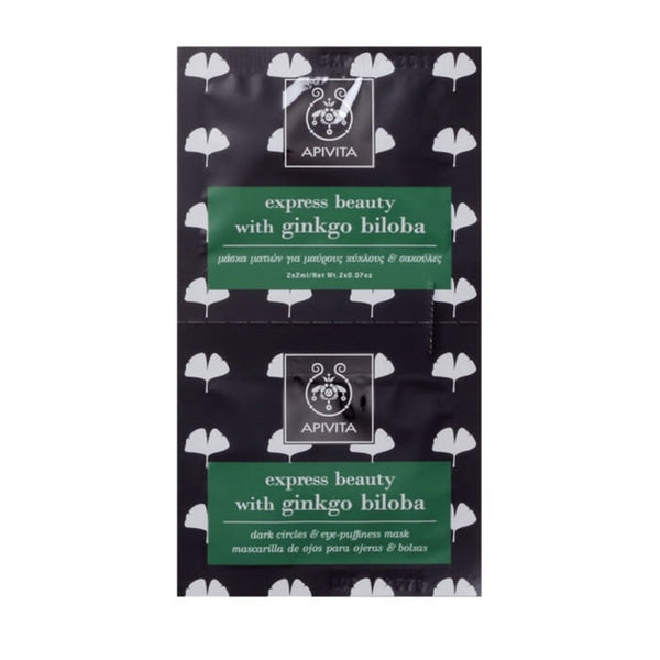 Apivita Dark Circles And Eye-Puffiness Mask With Ginkgo Biloba 2x2ml Jag Couture Beauty
