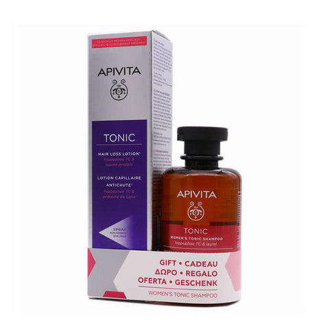Apivita Lotion For Hair Loss 150ml + Women's Tonic Shampoo 250ml Set 2 Pieces - Jag Couture Beauty