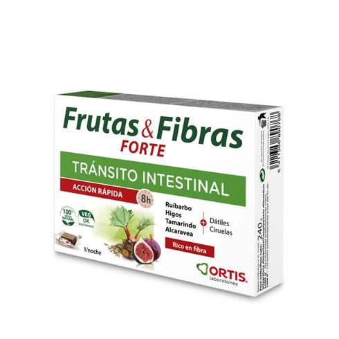 Ortis Fruit and Fibre Intestinal Transit Forte 12 Cubes - Jag Couture Beauty
