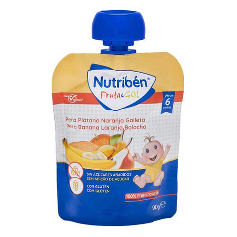 Nutribén Fruit & Go! Pear, Banana, Orange, And Biscuit 90g - Jag Couture Beauty