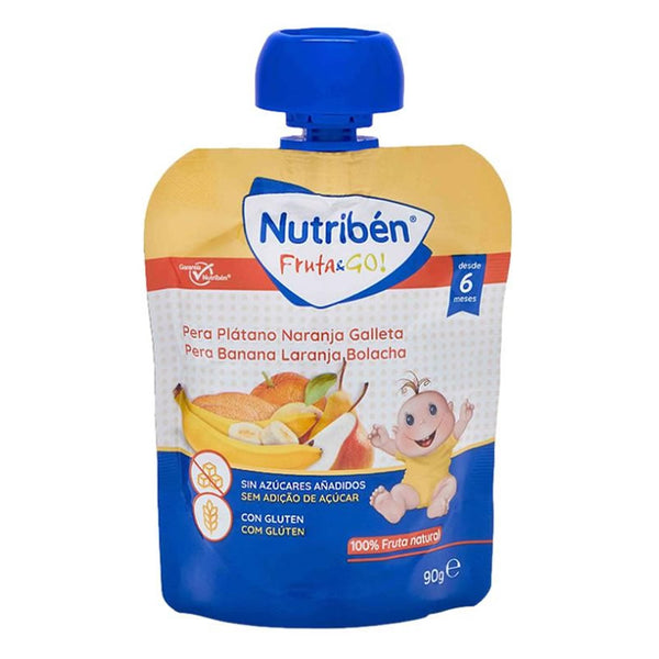 Nutribén Fruit & Go! Pear, Banana, Orange, And Biscuit 90g - Jag Couture Beauty