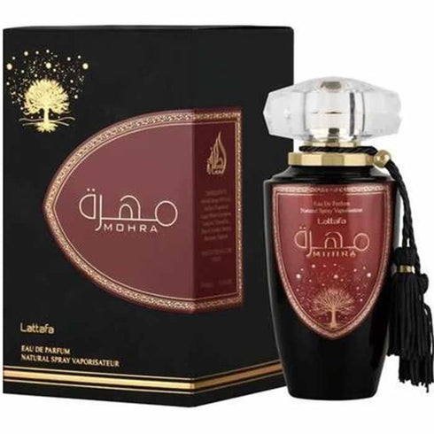 LATTAFA MOHRA EAU DE PARFUM SPRAY 100ML - Jag Couture Beauty