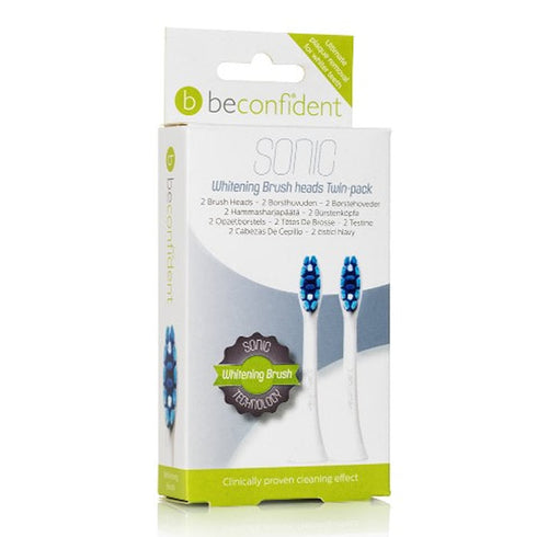 Beconfident Sonic Whitening Brush Heads White 2 Units Jag Couture Beauty
