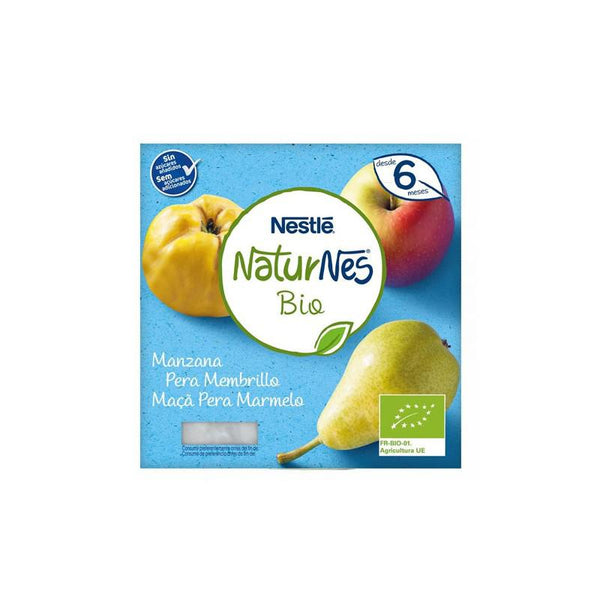Nestle Nestlé Naturnes Bio Tarrina Manzana, Pera y Membrillo 6m 4x 90g - Jag Couture Beauty