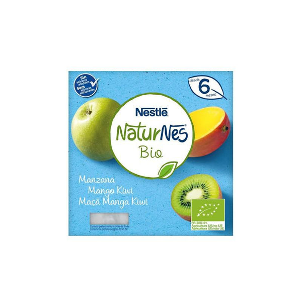 Nestle Nestlé Naturnes Bio Tarrina Manzana, Mango y Kiwi 6m 4x 90g - Jag Couture Beauty