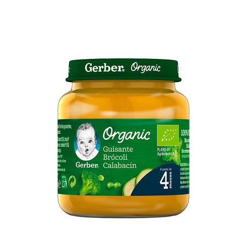 Gerber Organic Pea Broccoli and Courgette 125g - Jag Couture Beauty