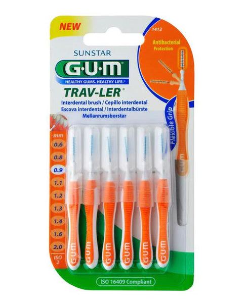 Sunstar Gum Interdental Brush 0,9mm Trav-Ler 6 Uds Jag Couture Beauty