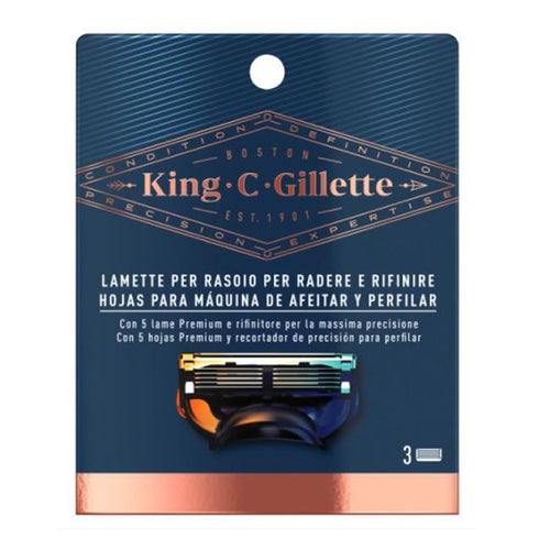Gillette King Shaver And Profiling Blades 3 Units - Jag Couture Beauty