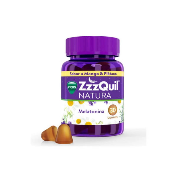 Vicks Zzzquil Natura Melatonin Mango & Banana Flavour 30 Units Jag Couture Beauty