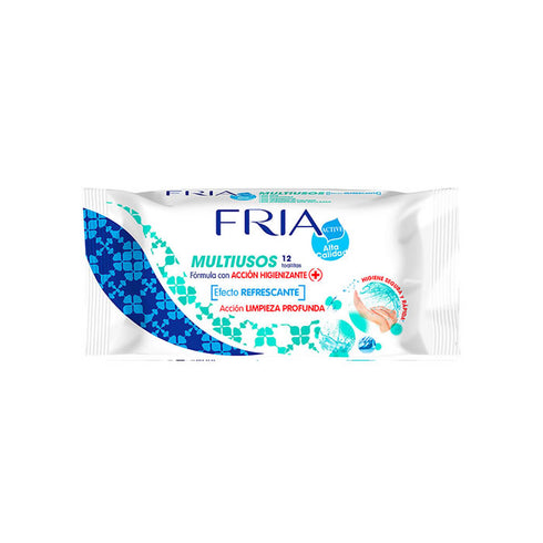 Fria Multiusos Cleansing Antibacterial Wipes 12 Wipes - Jag Couture Beauty