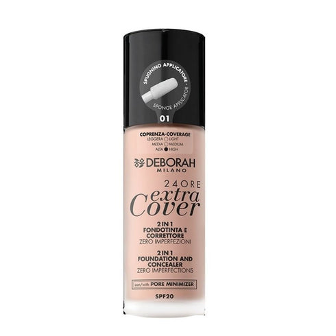 Deborah Milano 24 Ore Extra Cover 2 In 1 Spf20 01 30ml - Jag Couture Beauty