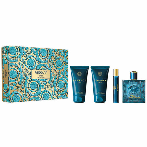 Versace Eros Eau De Parfum Spray 100ml Set 4 Stück