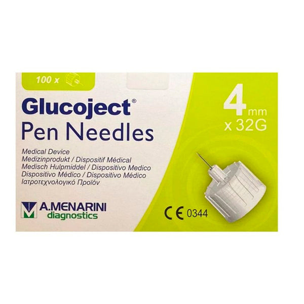 Menarini Glucoject Insulin Needle 32gx4mm 100U - Jag Couture Beauty