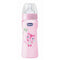 Chicco Well-Being Silicone Baby Bottle PP Fast Flux Rose 4m+ 330ml Jag Couture Beauty