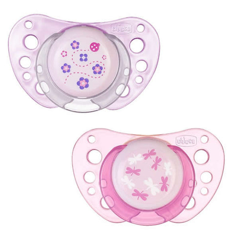 Chicco Physio Air Rubber Pacifier Rose 0-6m 2 Units - Jag Couture Beauty