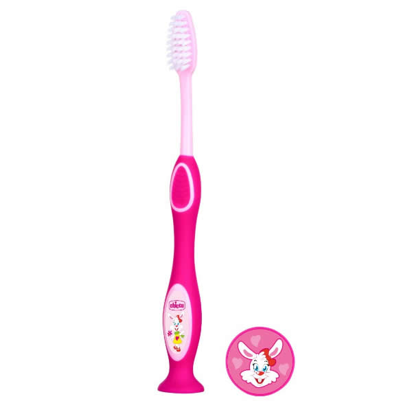 Chicco Milk Toothbrush Rose 3-6 Years - Jag Couture Beauty