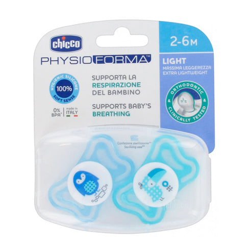 Chicco Schnuller Physio Hellblau 2-6M 2U
