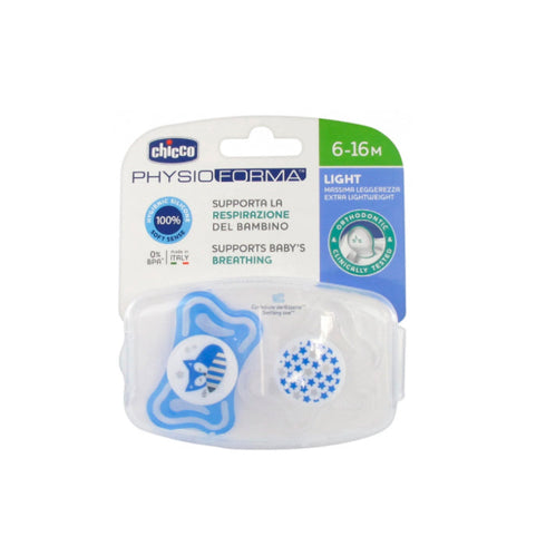 Chicco Schnuller Physio Hellblau 6-16M 2U