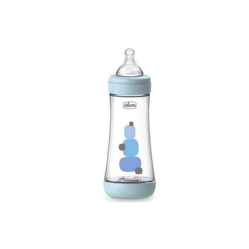 Chicco Bottle Perfect5 4M+300ml Blue Silicone Jag Couture Beauty
