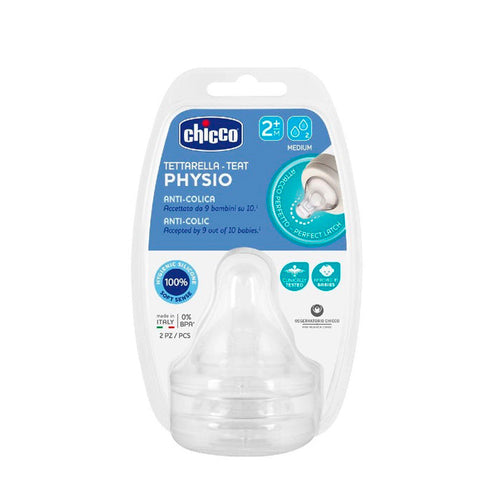 Chicco Physio Sauger 0M+ Silikon F/Slow 2U