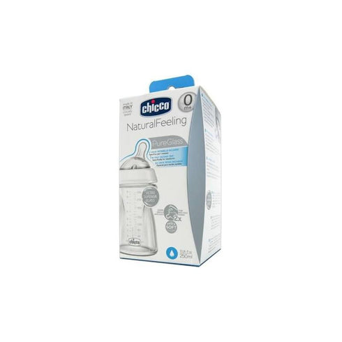 Chicco Natural Feeling Crystal T Silicone Bottle 250ml - Jag Couture Beauty
