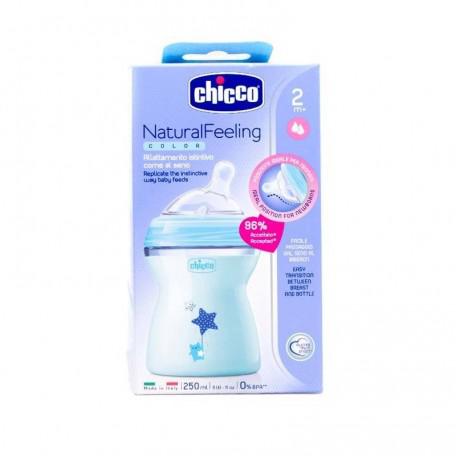 Chicco Bib Nat-Feel 2m Boy 250ml Jag Couture Beauty