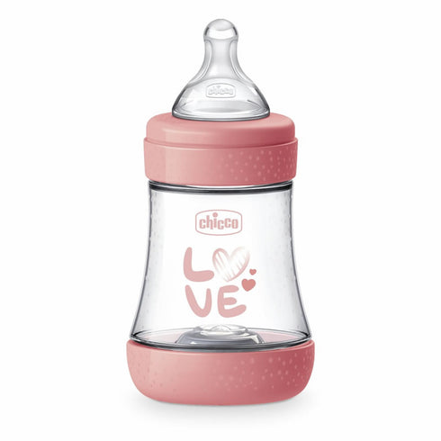 Chicco Perfect Baby Bottle 0M+ Silicone Pink 150ml - Jag Couture Beauty