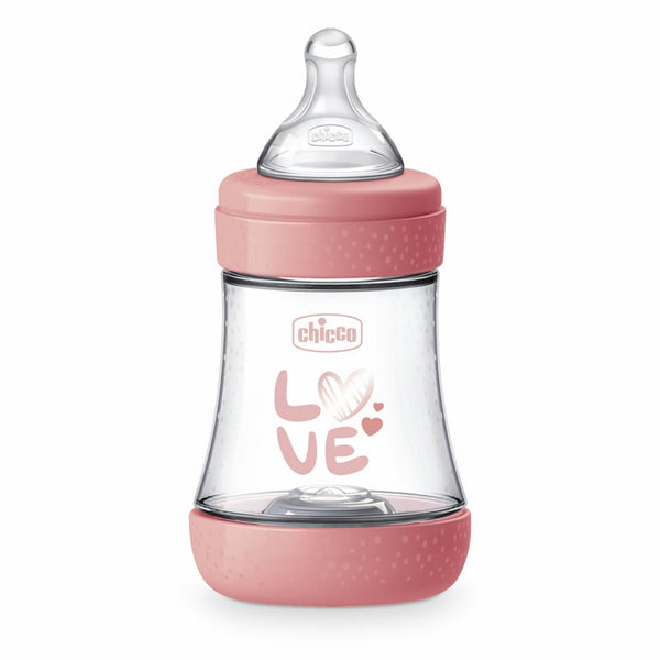 Chicco Perfect Baby Bottle 0M+ Silicone Pink 150ml - Jag Couture Beauty