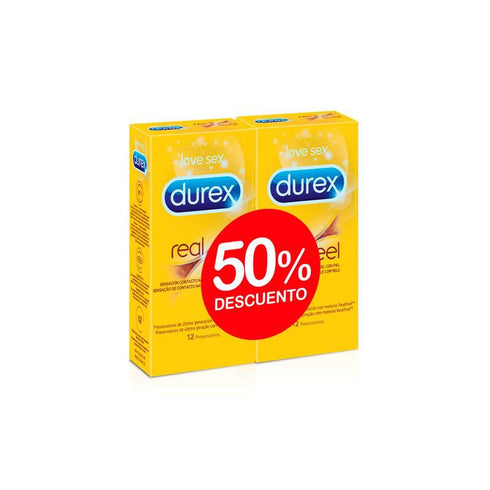 Durex Preservativo Real Feel Duplo 12x2 Unidades - Jag Couture Beauty