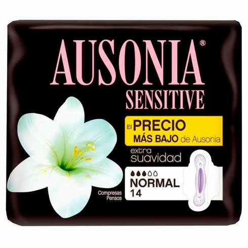 Ausonia Sensitive Pads Normal Wings 14U - Jag Couture Beauty